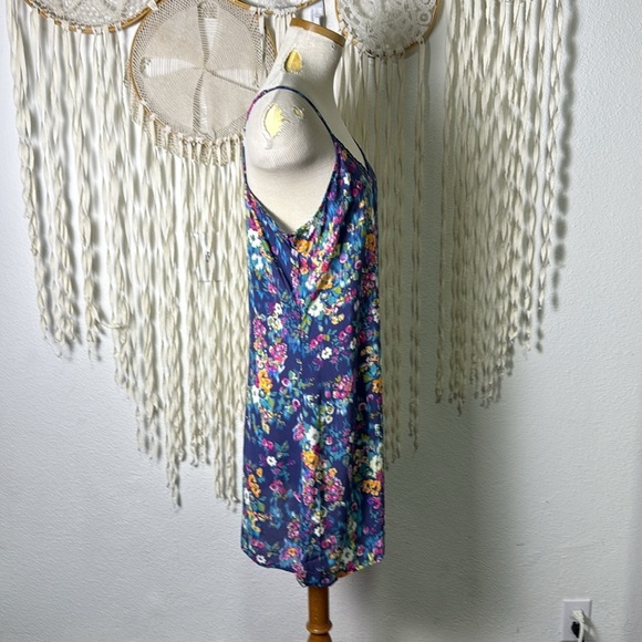 Sundance Blue Floral Slip and Pullover Robe Dress Loungewear Set Size M - Picture 9 of 14